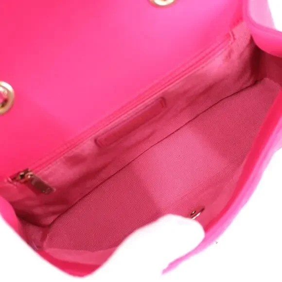 CHANEL Mini Pink Quilted Lambskin Mademoiselle Chic Mini Flap Bag Gold CC Logo - Picture 8 of 11